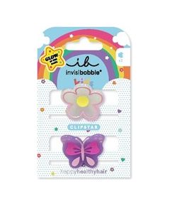 Invisibobble Clipstar Glow Happy Flower - Skřipeček do vlasů 2 ks