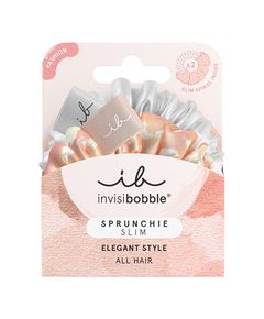 Invisibobble Sprunchie Slim Bella Chrome - Gumičky do vlasů ( 2 ks )