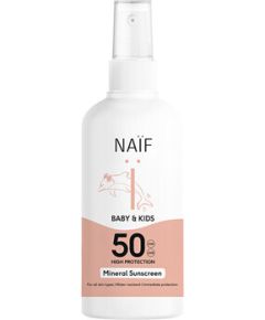 Naif Mineral Sunscreen SPF 50 - Dětský ochranný sprej na opalování 100ml