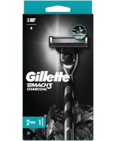 Gillette Mach3 Charcoal - Holicí strojek + 2 náhradní hlavice
