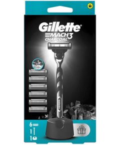 Gillette Mach3 Charcoal - Holicí strojek + 6 náhradních hlavic