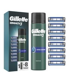 Gillette Mach3 Extra Comfort Shave Gel Set ( 8 pcs ) 200ml