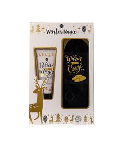 Accentra Winter Magic Foot Care Set - Foot care gift set with slippers
