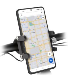 E-Go Holder Metal for Electric Scooter/Bike up to 6.7" By SBS Black