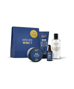Steves No Bull***t Shaving Box Blue Velvet - gift set