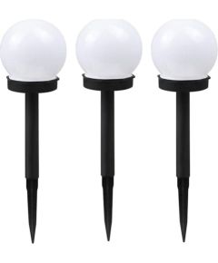 Набор светильников Elight Garden Solar Globe Light 3 шт 10 см холодный белый LED с датчиком сумерек водонепроницаемый черный