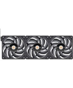 Thermaltake TOUGHFAN EX12 Pro High Static Pressure PC Cooling Fan – Swappable Edition, Case Fan (Black, 3-Fan Pack)