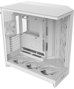 NZXT H9 Flow RGB+, tower case white (matte), tempered glass x 2