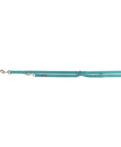 Trixie Premium, smycz regulowana, dla psa, ta�ma, aqua, L�XL: 2.00 m/25 mm