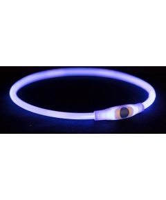 Trixie Flash light ring USB, S–M: 40 cm/ø 8 mm, blå