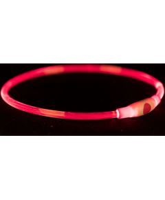 Trixie Flash light ring USB, L–XL: 65 cm/ø 8 mm, rød