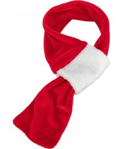 Trixie Xmas scarf, flannel look/plush, 90 cm, red/white
