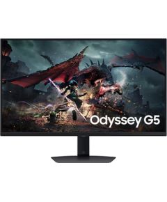 LCD Monitor SAMSUNG ODYSSEY G5 32" Gaming Panel VA 2560x1440 16:9 180Hz 1 ms Colour Black LS32DG502EUXEN