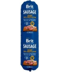 Brit Premium Sausage Sport wołowina z rybą 800g