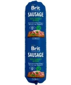 Brit Premium Sausage indyk z groszkiem 800g