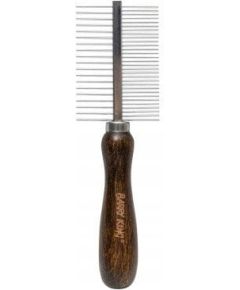 Trixie Ekskluzywny grzebie� dwustronny,dla zwierz�t, z metalow� nasad�, drewno bukowe, 19/30 pin�w, wym.5,2x17,9cm