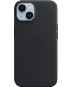 Apple -  MPP43FE/A Apple Leather Magsafe Cover for iPhone 14 Midnight