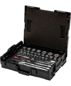 Wiha socket wrench and bit set 1/4 and 1/2, 60 pieces (with 2 ratchets and plug-in handle, in L-BOXX)