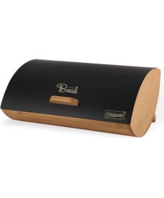 Maestro MR-1775-BLACK bread box Other Black, Wood Bamboo, Metal