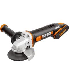 Leņķa slīpmašīna Worx WX803; 20 V (bez akumulatora un lādētāja)