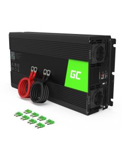Strāvas pārveidotājs Green Cell 12V 230V sinusoid 1500W