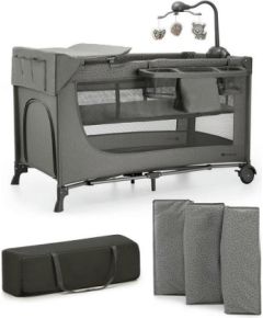 KinderKraft Łóżeczko turystyczne JOY 2 DARK GREY