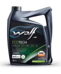 WOLF ECOTECH 0W20 SP/RC D1-3 5L SP/RC, GM dexos1 Gen3