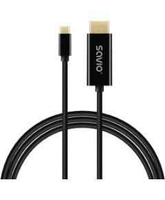 Kabelis SAVIO USB-C TO HDMI 2m, 4K