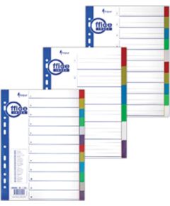 Sadalītājs dokumentiem FORPUS A4 formāts, 1-20, krāsains, bez cipariem