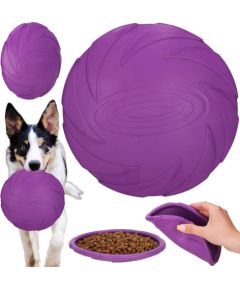 Springos Frisbi sobakam, 2 vienā, aportivochnyj диск, bļoda edy, diametrs 18 cm, violeta