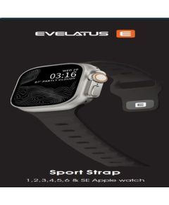 Evelatus   Watch 42/44/45 Sport Silicone Loop Anthracite Gray