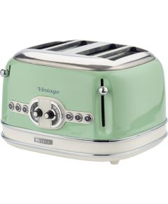 Ariete Vintage 4-slot toaster 156 (light green, 1,600 watts, for 4 slices of toast)