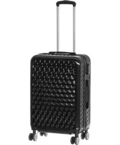 Ceļojuma soma Acces Embossing melns 44.5x25.5x67cm 4-ritenīš