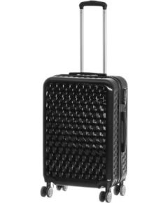 Ceļojuma soma Acces Embossing melns 32.5x22x57cm 4-ritenīši