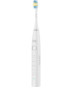 Soniczna szczoteczka do zębów TEESA SONIC 2 biała, 5 trybów pracy, etui podróżne , USB typ C