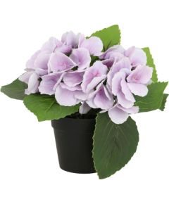 Mākslīgais zieds IN GARDEN H18cm, violeta hortenzija ar podiņu