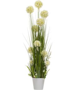 Mākslīgais zieds IN GARDEN H120cm, balta hiacinte, zāle ar podiņu