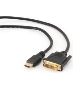 Gembird HDMI to DVI male-male cable with gold-plated connectors, 3m, bulk pack