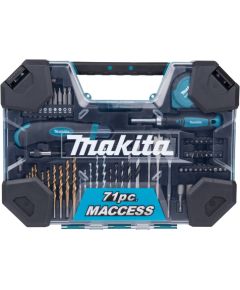Urbju un skrūvgriežu uzgaļu komplekts Makita E-22589; 71 gab.