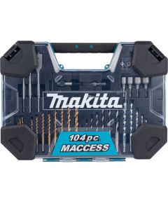 Urbju un skrūvgriežu uzgaļu komplekts Makita E-22604; 104 gab.