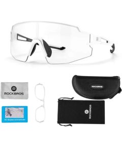 Rockbros 10172 UV400 white photochromic cycling glasses