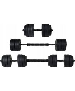 Funfit Hantle Bitumiczne 40 kg Zestaw 4w1 + uchwyty