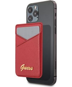 Guess Naudas maks Karšu slots GUWMSSASLRE MagSafe Saffiano sarkans