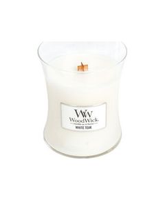 Woodwick White Teak Vase (White Teak) - Scented candle 275.0g