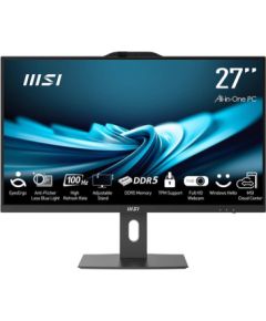 MSI PRO AP272P 14M Business All in One CPU Core i5 i5-14400 2500 MHz Screen 27" RAM 16GB DDR4 3200 MHz SSD 500GB Graphics card Intel UHD Graphics Integrated Windows 11 Pro Colour Black