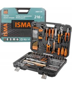 INSTRUMENTU KOMPLEKTS Isma  216 elementi 1/4" , 1/2"