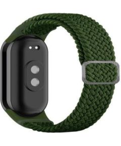 iLike Universal  Mi Band 8 wristband bracelet Braided fabric strap Green