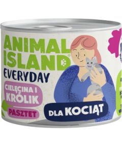ANIMAL ISLAND Everyday Veal and rabbit for kittens - wet cat food - 185g