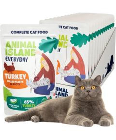ANIMAL ISLAND Everyday Turkey fillets in broth - wet cat food - 12 x 85g