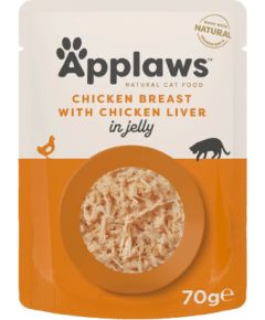 APPLAWS Chicken breast with chicken liver in jelly - wet cat food - 70g